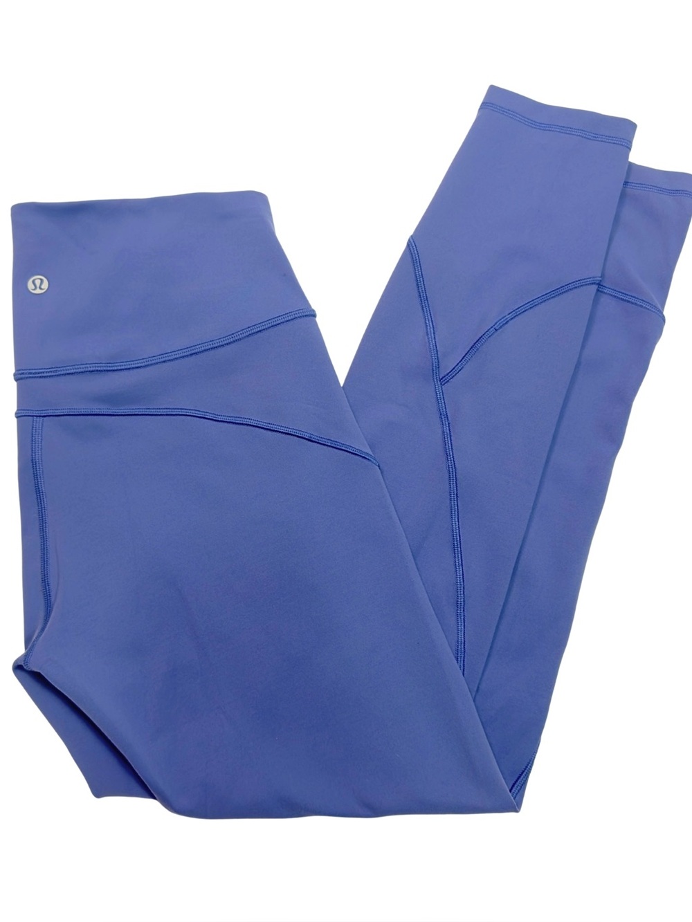 Lululemon Blue High Rise In Movement Tights / Leggings Size 6 | Hidden Pocket